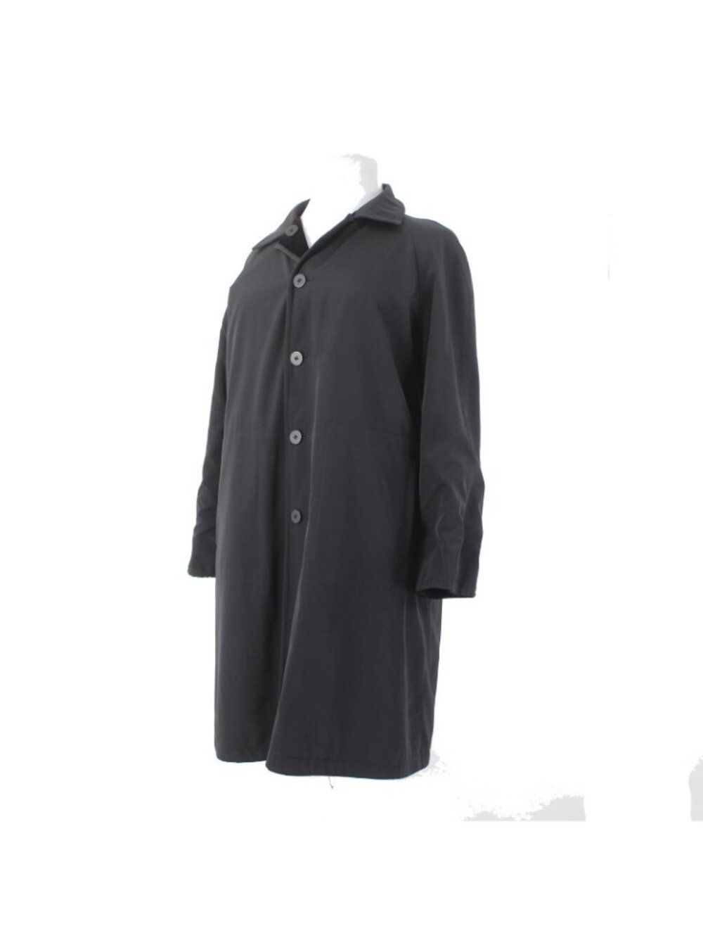 J Jill Coat Sz L Black Velour Button Pocket Collared Cotton Nylon Polyester Coat - Picture 11 of 16
